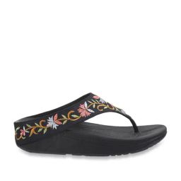 Metro Women's Black Thong Wedges-picture-22