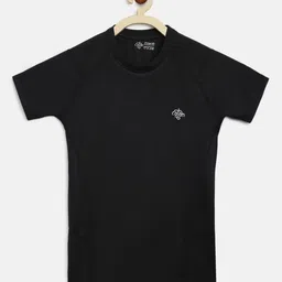 CHIMPRALA Boys Black Solid Round Neck Sports T-shirt-picture-15