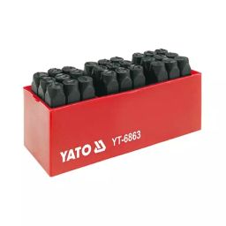 Yato YT-6862 Letter Stamps 27Pcs Size 6mm Carbon Steel Quadrilateral Square Pens A-Z 26-picture-35