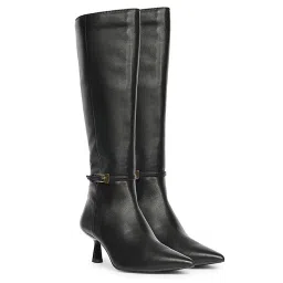 Saint G Women Black Leather Ankle Boots-image-13