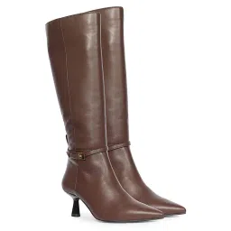 Saint G Women Brown Leather Long Boots-image-34