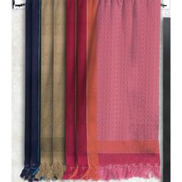 Athom Living 100% Cotton Bath Towel Waffle Border Pack Of 6 - Multicolour-picture-8