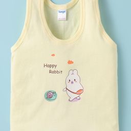 Tango Single Jersey Knit Sleeveless Vests with Bunny Print - Yellow-picture-17