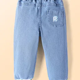 kookie kids Kookie KidsCotton Lycra Denim Solid Color Jeans With Crocodile Design - Blue image 2