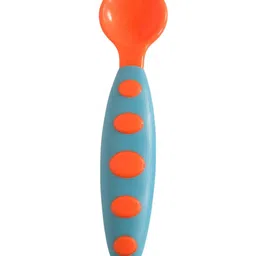 THE LITTLE LOOKERS BPA Free Food Grade Plastic Easy Grip Spoon and Fork Set| Colorful Tableware/Attractive Cutlery Set for Kids/Babies/Toddlers/Boys/Girls (Multi, Set of 2 (Orange & Green) image 2