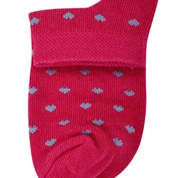 DOLLAR Pack Of 3 Heart Printed Cotton Socks - Multi Colour image 3