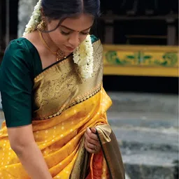 CANIZZARO Embellished Woven Design Zari Banarasi Saree image 4