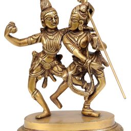 Exotic India Gold-Toned Shiva Parvati Religious Idol Showpiece-picture-35