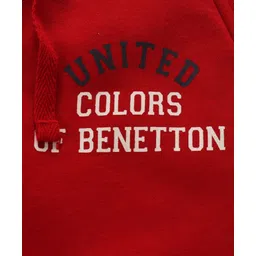 UCB Knit Full Length Lounge Pants Solid Colour Text Print - Red image 5