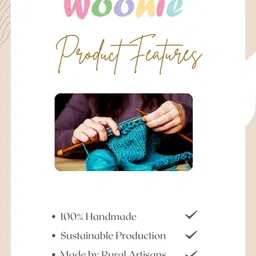 Woonie Woven Bow Applique Detailed Handmade Booties - Sky Blue image 5