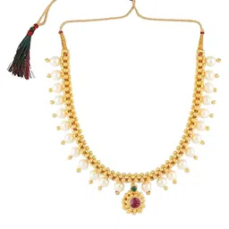 Heer Collection Gold-Plated Necklace with Earrings image 2