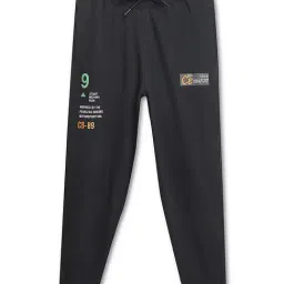 Cantabil Kids Black Printed Trackpants-image-1