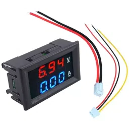 amiciSense Voltmeter Ammeter Dual Color Voltage Current Tester with LED Display 100 V-picture-10