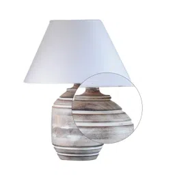 Kapoor Lamp Shades Distress White Wood Bradbury Carved Table Lamp image 5