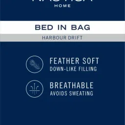 Nautica Seablue Cotton Geometric 135 TC King Bedsheet - Set of 4 image 5