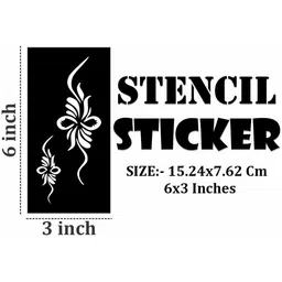 VOORKOMS Multipack Mehndi Stencil Templates For Kids & Adults Both Sticker image 4