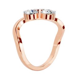 Sparkles 14K Rose Gold Diamond Studded Round Shaped Halo Diamond Ring -4.08 g-picture-45