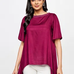 Global Desi Women Longline Top-image-7
