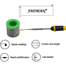 Fadman Electric 9 In 1 Soldering Iron Kit Copper, Iron & Nickle Corded 25 W with Solder Wire image 4