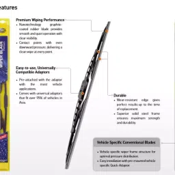 Hella Premium Black Wiper Blades For Ford Ecosport WB-BK-022 image 3