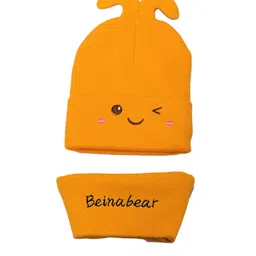 TIPY TIPY TAP Kids Self Design Beanie Woollen Cap With Neck Warmer-image-28