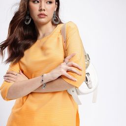 Anouk Rustic Horizontal Striped Straight Kurti-picture-27