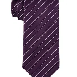 The Tie Hub Men Striped Pure Silk Skinny Tie-picture-42