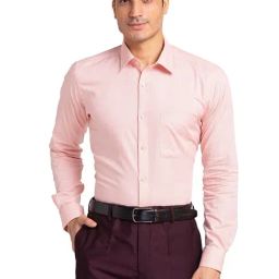 Raymond Peach Slim Fit Check Shirt-picture-39
