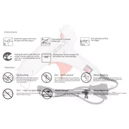 CRAFTYGUN 20 W Glue Gun with 3 Sticks ON OFF Switch & Indicator 7 mm Stick Diameter White, SH_(WHITEE)MINI-20WWT-3-ST image 5