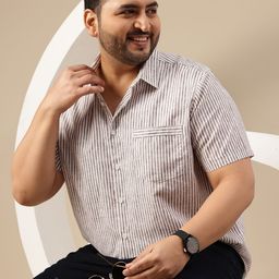 Sztori Men Plus Size Striped Casual Shirt-picture-43