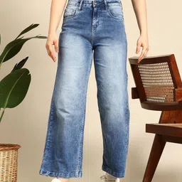 Mast & Harbour Women Wide Leg High-Rise Jeans-picture-17