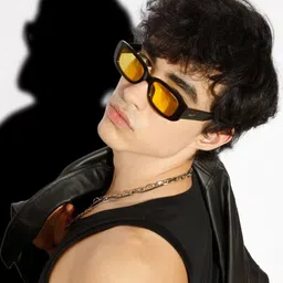 SALTY Men Bold Rectangular Night Driving Sunglasses with UV Protected Lens image 2