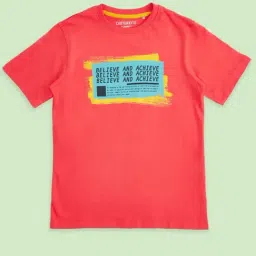 Pantaloons Junior Boys Red Cotton Printed T-Shirt-picture-41