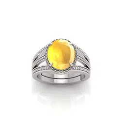 RRVGEM Unisex 14.00 KT Yellow Sapphire Gemstone Ring-picture-37