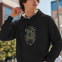 TOGS & TERRE Men Graphic Printed Fur Hooded Sweatshirt-picture-32