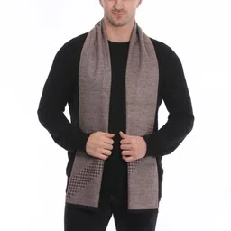 Moda Rapido Men Acrylic Mufflers With Fringed Border-picture-24