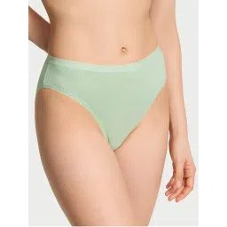 Victoria's Secret Stretch Cotton High-Leg Brief Panty Green-image-93