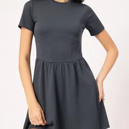 DressBerry Mini Vibes Ribbed A-Line Dress-picture-33