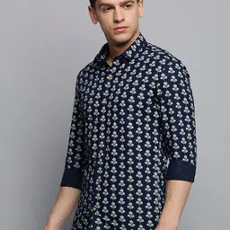 SHOWOFFFF Men Classic Slim Fit Floral Printed Casual Shirt image 4