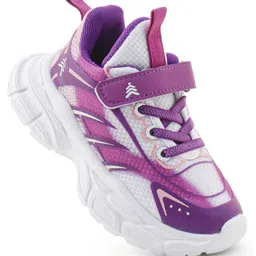 Pine Kids Sneaker with Lace up & Velcro Closure - Purple-picture-26