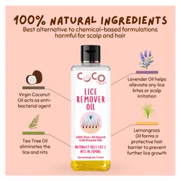 Coco Crush Natural Lice Treatment - Cream Wash (50g), Shampoo (100ml) & Oil (200ml) - Pack of 3 image 2