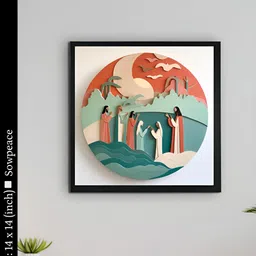 SOWPEACE White & Green 1 Piece Canvas Religious Wall Photographs-picture-35