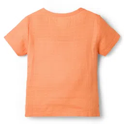 Babyoye 100% Cotton Woven Half Sleeves Jhablas with Airplane Print Pack of 2 - Beige & Orange image 3