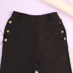 Cutiekins Woven Solid Trousers - Black image 5