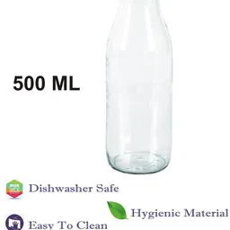 SOMIL Set Of Transparent Glass Water Bottle image 5