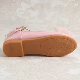 Cute Walk by Babyhug Clip Closure Ballerina with Bow Applique & Pearl Detailing - Pink image 5