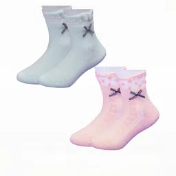 NESKA MODA Girls Pack Of 2 Ankle Length Frill Socks-image-31