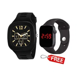 WATCHSTAR Men Dial & Straps Analogue Watch Mirl Black & LED-picture-24