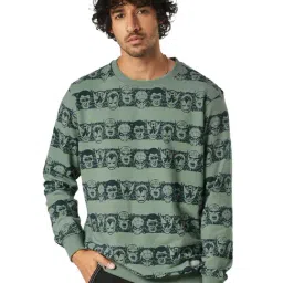 The Souled Store Green Regular Fit Marvel: MCU Print Sweatshirt-image-78