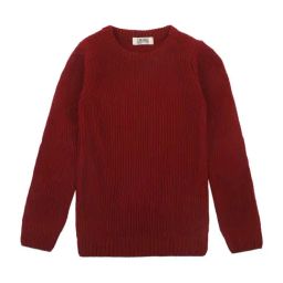 Cantabil Kids Maroon Textured Pattern Full Sleeves Sweater-picture-3